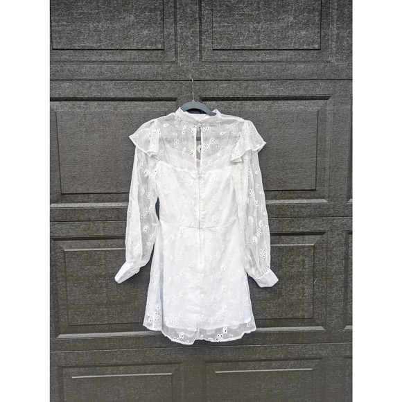 Modcloth Eyelet Lace Mini Dress in White - Picture 9 of 10